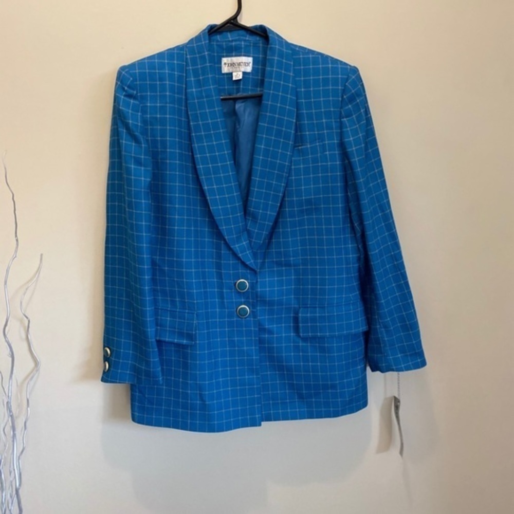 🌺JOHN  MEYER plaid  blazer SIZE 14 casual can be worn with denim,